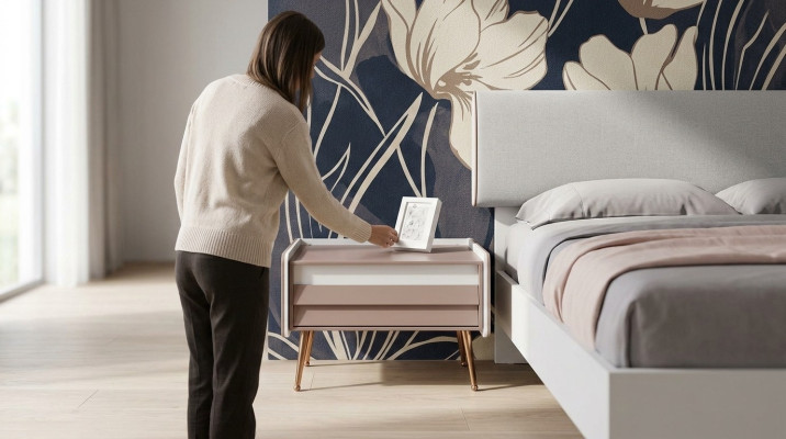 Ontwerp nachtkastje console bijzettafel slaapkamer luxe console tafels hout