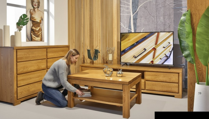 Bijzettafel Salontafel Echt hout Massief meubilair Eik 120x80cm Nieuw Tafels