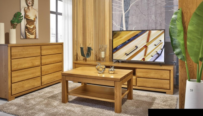Bijzettafel Salontafel Echt hout Massief meubilair Eik 120x80cm Nieuw Tafels