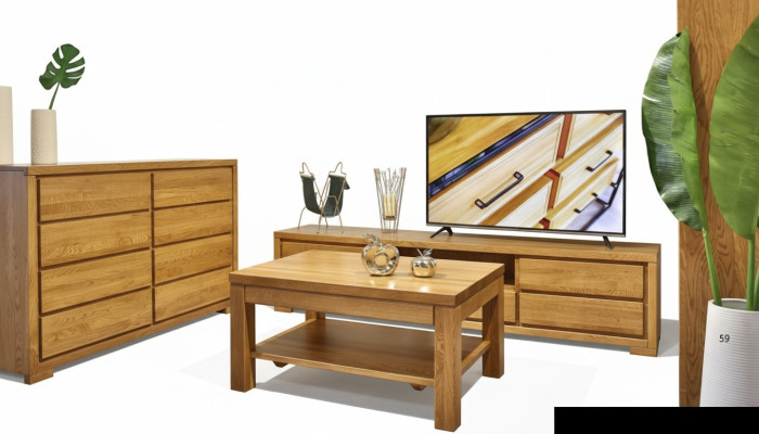 Bijzettafel Salontafel Echt hout Massief meubilair Eik 120x80cm Nieuw Tafels