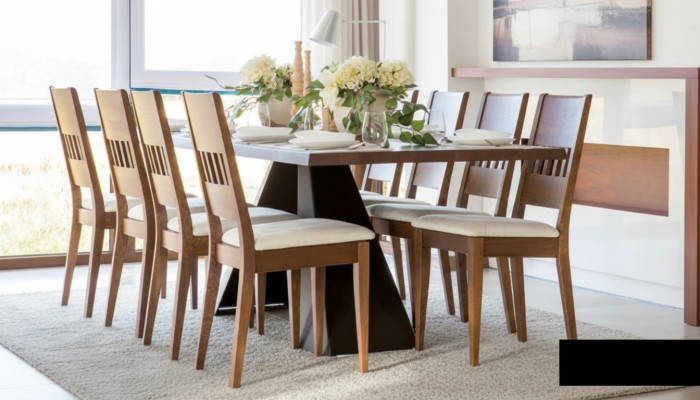 Eettafel Houten Stoelen 7-delige Set Leunstoelen Groep Eetkamer Set Stoel Set Tafel Nieuw