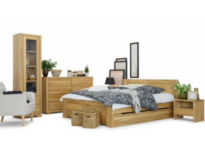 Slaapkamer houten bed echt hout bedden hotel 180x200 cm stijl massief meubilair