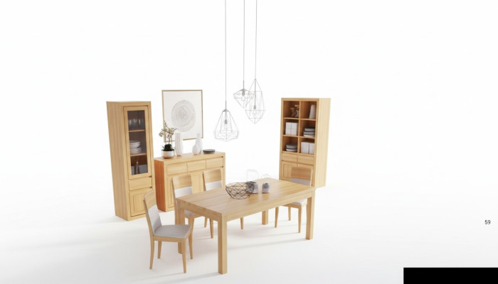 Woonkamerset groep 8dlg. set commode 4 stoelen vitrine dressoir Nieuw