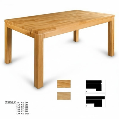 Eettafel Houten Tafels Woon- en eetkamertafel Massief houten eettafels Echt hout 180x90