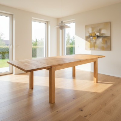 Tafel Eettafel Massief meubilair Eetkamer 140x90cm Echt hout Massief hout Nieuw Tafels