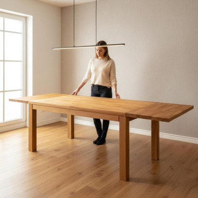 Eetkamer Handgemaakte houten vergadertafel Massief houten eettafel