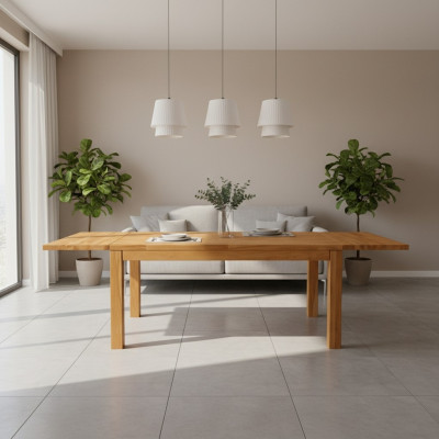 Eetkamer Handgemaakte houten vergadertafel Massief houten eettafel