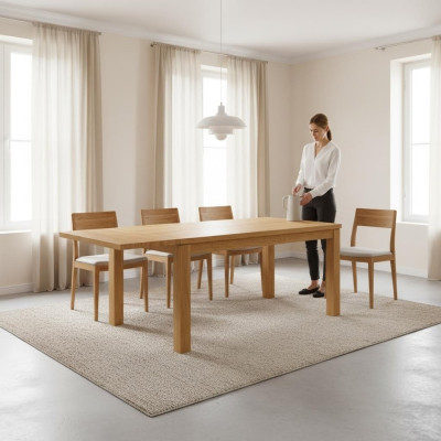 Conferentietafel van massief hout Eettafel van massief hout Handgemaakt eetkamer