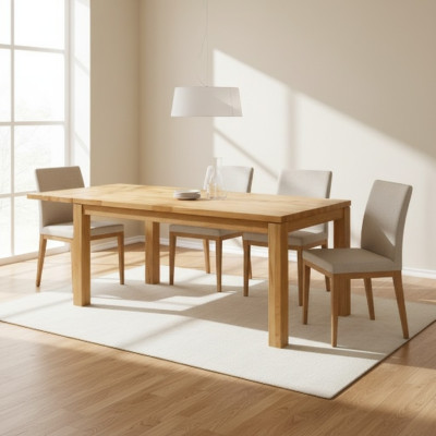 Conferentietafel van massief hout Eettafel van massief hout Handgemaakt eetkamer