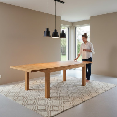 Eettafel Vergadertafel Houten tafel Tafels Tafel Massieve meubelen Eetkamer 80x80cm