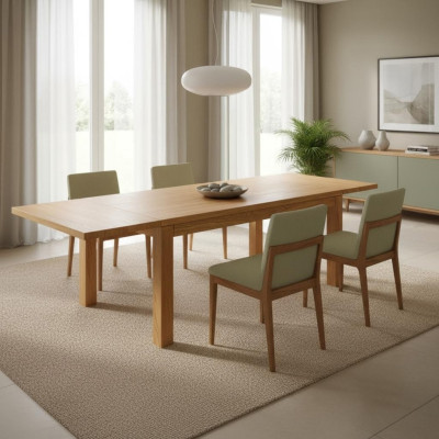 Eettafel Vergadertafel Houten tafel Tafels Tafel Massieve meubelen Eetkamer 80x80cm