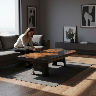 Salontafel River Table Massieve Tafels 100x60 Riviertafel Echt Hout