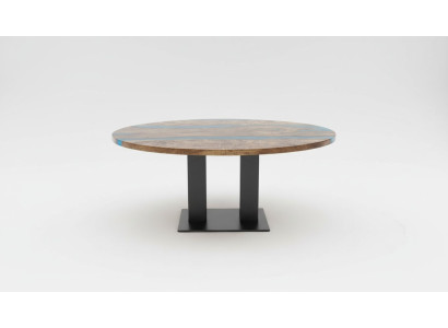 Ronde eettafel River Table Echt hout Riviertafel 150 cm Tafels Epoxyhars