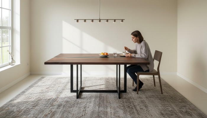 Massieve eikenhouten tafel Conferentie grote xxl eettafel Keukentafels