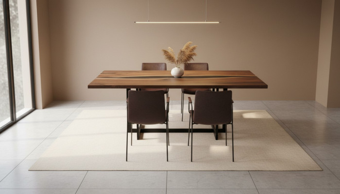 Massieve eikenhouten tafel Conferentie grote xxl eettafel Keukentafels