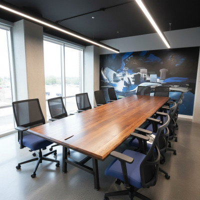 Conferentie Besprekingstafel Echt Hout Massieve Meubels Tafels Eettafel