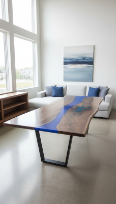 Eettafel Zee Water Rivier Echt hout Riviertafel 260x100 Tafels