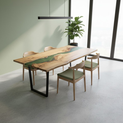 Eettafel Zee Water Rivier Echt hout Riviertafel 200x90 Tafels