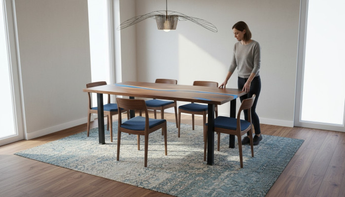 Riviertafels Eettafel Design Tafel Moderne meubels 220x90 Epoxyhars Oceaan Zee