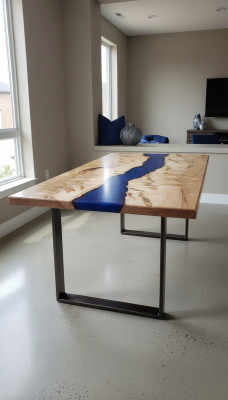 Eettafel River Table Massief Tafels 220x100 Riviertafel Epoxyhars Zee