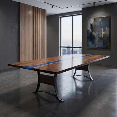 Epoxihars Eettafel River Table 240x100 Riviertafel Nieuw Echt Hout Tafels