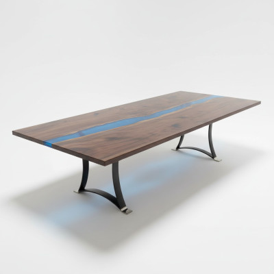 Epoxihars Eettafel River Table 240x100 Riviertafel Nieuw Echt Hout Tafels