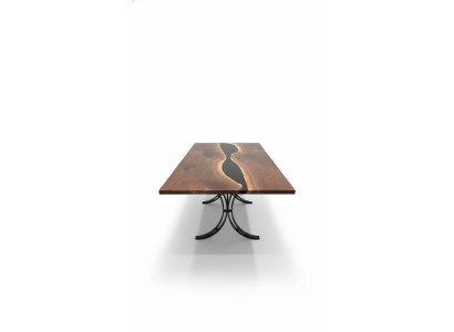 Epoxihars Eettafel River Table Echt hout Massieve tafels 240x100 Riviertafel Nieuw