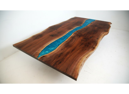 Riviertafel Eettafel Riviertafel Massief Decoratietafels 240x100 Epoxyhars Zee