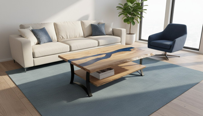 Salontafel River Table Echt Hout Riviertafel Epoxyhars Massieve Tafels
