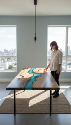 Moderne tafels Eettafel Ontwerp Tafel Hars Zee Rivier Meubels 220x90 Epoxy Oceaan