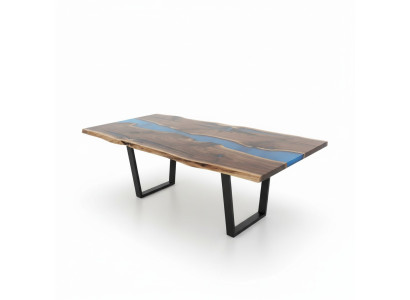 Tafel eettafel tafels epoxyhars epoxy echt hout massief ontwerp meubels 240x100