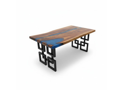 Salontafel Blue River Table Echt hout Riviertafel 140x80 Tafels