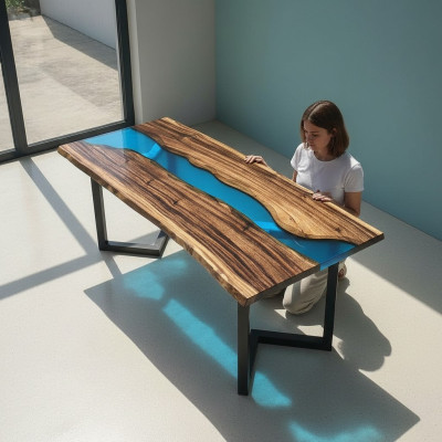 Salontafel River Table Massieve Tafels 100x50 Riviertafel Zee Waterval