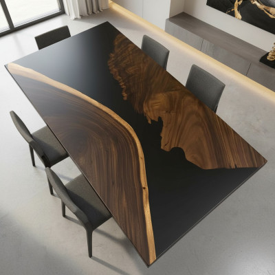 Eettafel River Table Echt Decor Hout Riviertafel Massief Epoxyhars Tafels