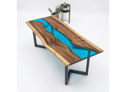 Bijzettafel Epoxyhars Tafel Salontafel Handgemaakte salontafel 120x60cm