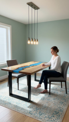 Epoxihars eettafel echt massief houten meubels waterval epoxytafel Nieuw 200x90