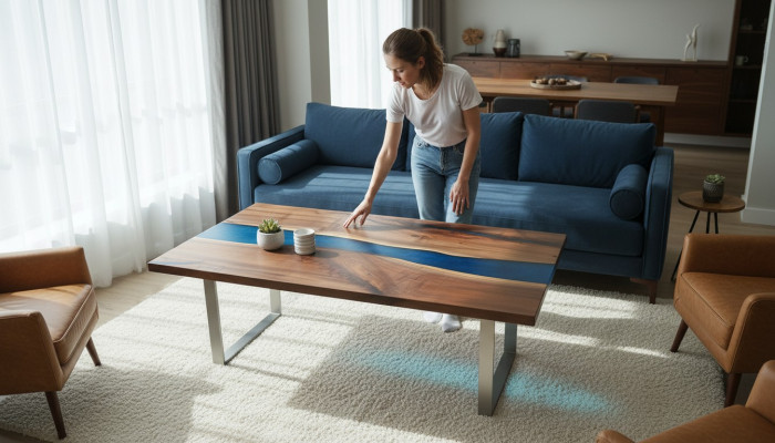Ontwerptafel Bijzettafel Epoxy Meubels Tafel Salontafel Epoxyhars Tafels