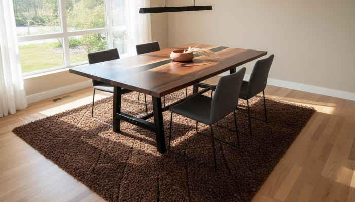 Eettafel watervaltafels epoxyhars echt hout massief meubilair epoxytafel nieuw