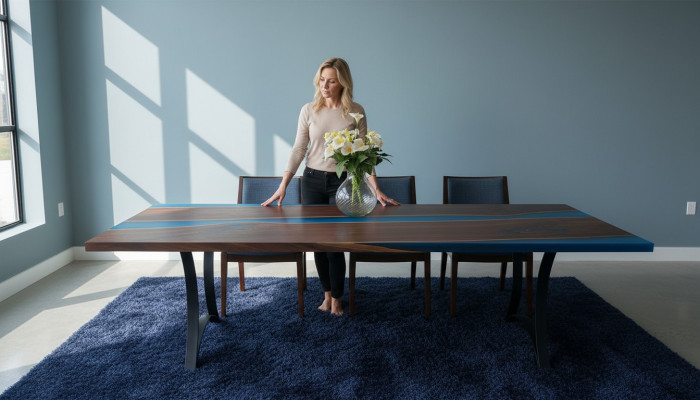 Moderne Tafels Eettafel Meer Design Tafel Hars Rivier Meubels 220x90 Epoxy Oceaan