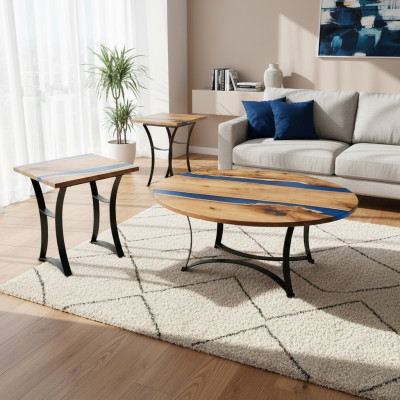 Epoxy Rivier Maatwerk Tafel Epoxyhars Echt Hout Prijs 1m² Tafels Resin