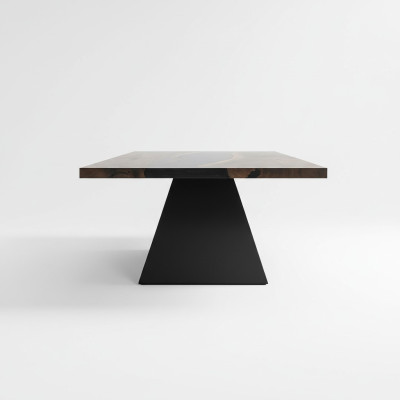 Epoxihars Eettafel Echt hout Massief meubilair Waterval epoxy tafel 220x100cm