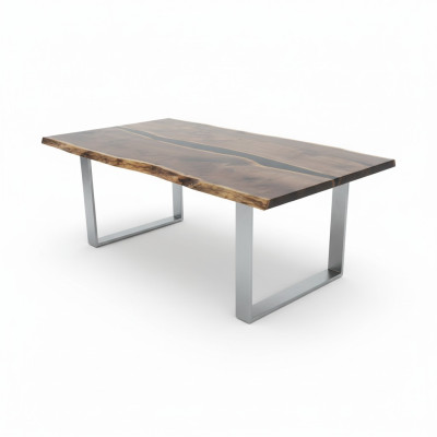 Tafel eettafel tafels epoxyhars epoxy echt hout massief design meubels 220x90