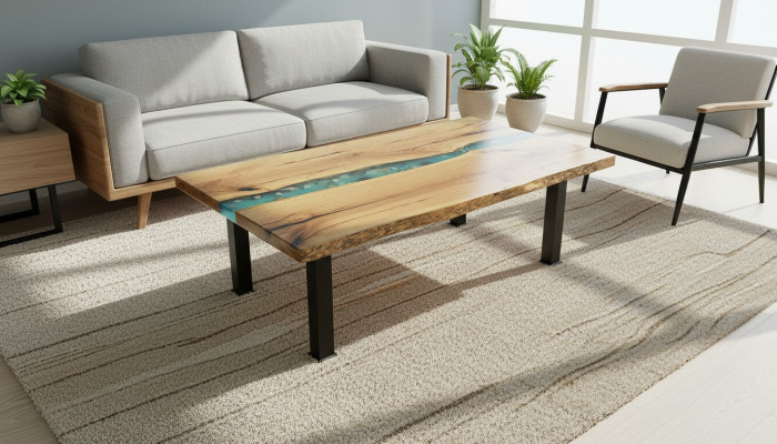 Bijzettafel salontafel epoxy meubels ontwerperstafel epoxyhars tafels 120x70cm