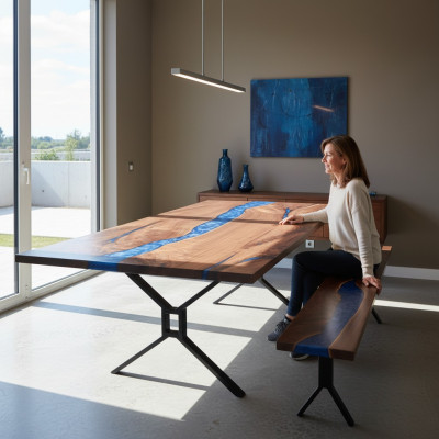 Ontwerp Tafel Bank Eettafel Keukentafel Tafels Banken Massief Echt Hout Woonkamer