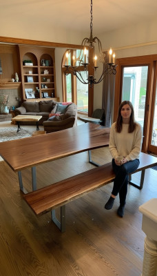 Ontwerp Tafel Bank Eettafel Keukentafel Woonkamertafels Banken Massief Echt Hout