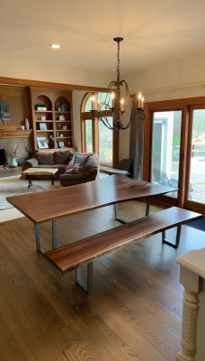 Ontwerp Tafel Bank Eettafel Keukentafel Woonkamertafels Banken Massief Echt Hout