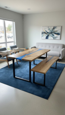Ontwerp Tafel Bank Eettafel Keukentafels Woonkamertafels Massief 2-delig Nieuw Banken