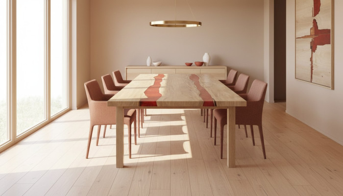 Epoxiehars Epoxy Stroom Op Maat Tafel Echt Hout Prijs 1m² Tafels Hars