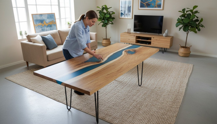 Luxe eettafel van echt hout Ontwerper Massieve tafels Eettafel