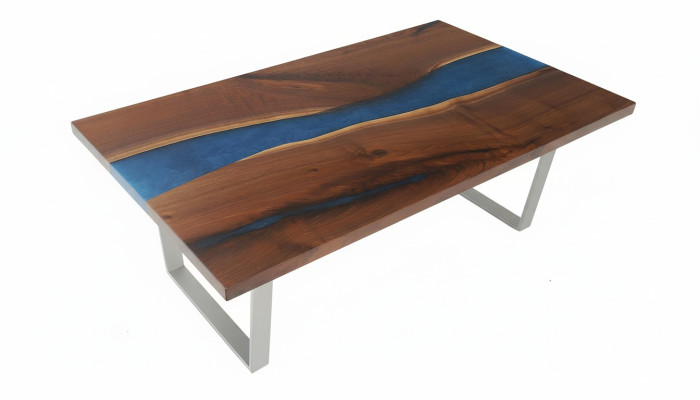 Epoxy Maatwerk Tafel Epoxyhars Stroom Echt Hout Prijs 1m² Tafels Hars